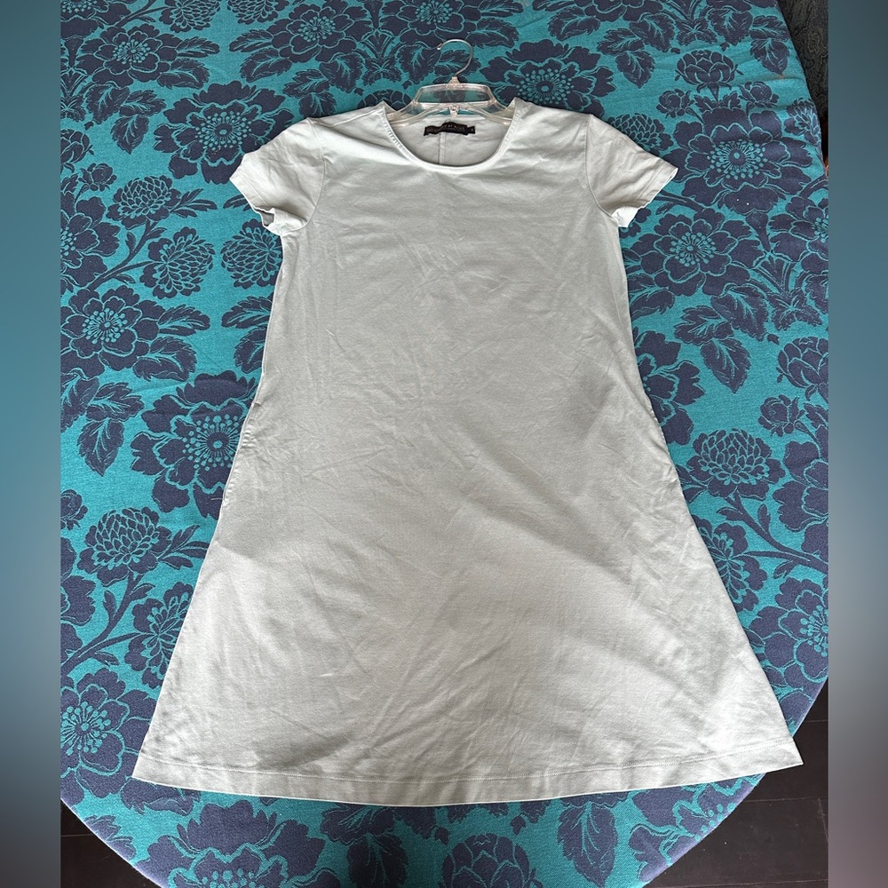 United by Blue S Teal Blue Green T-Shirt Dress Knee Length Casual Spring Summer